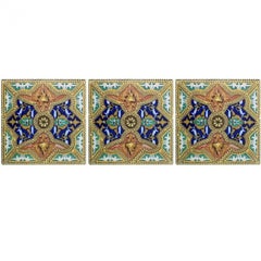 1 of the 6 Unique Antique Ceramic Tiles, Onda, Spain Valencia, circa 1900
