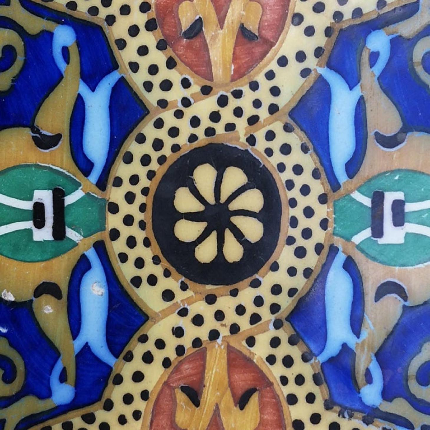 1 of the 6 Unique Antique Ceramic Tiles, Onda, Spain Valencia, circa 1900 For Sale 1