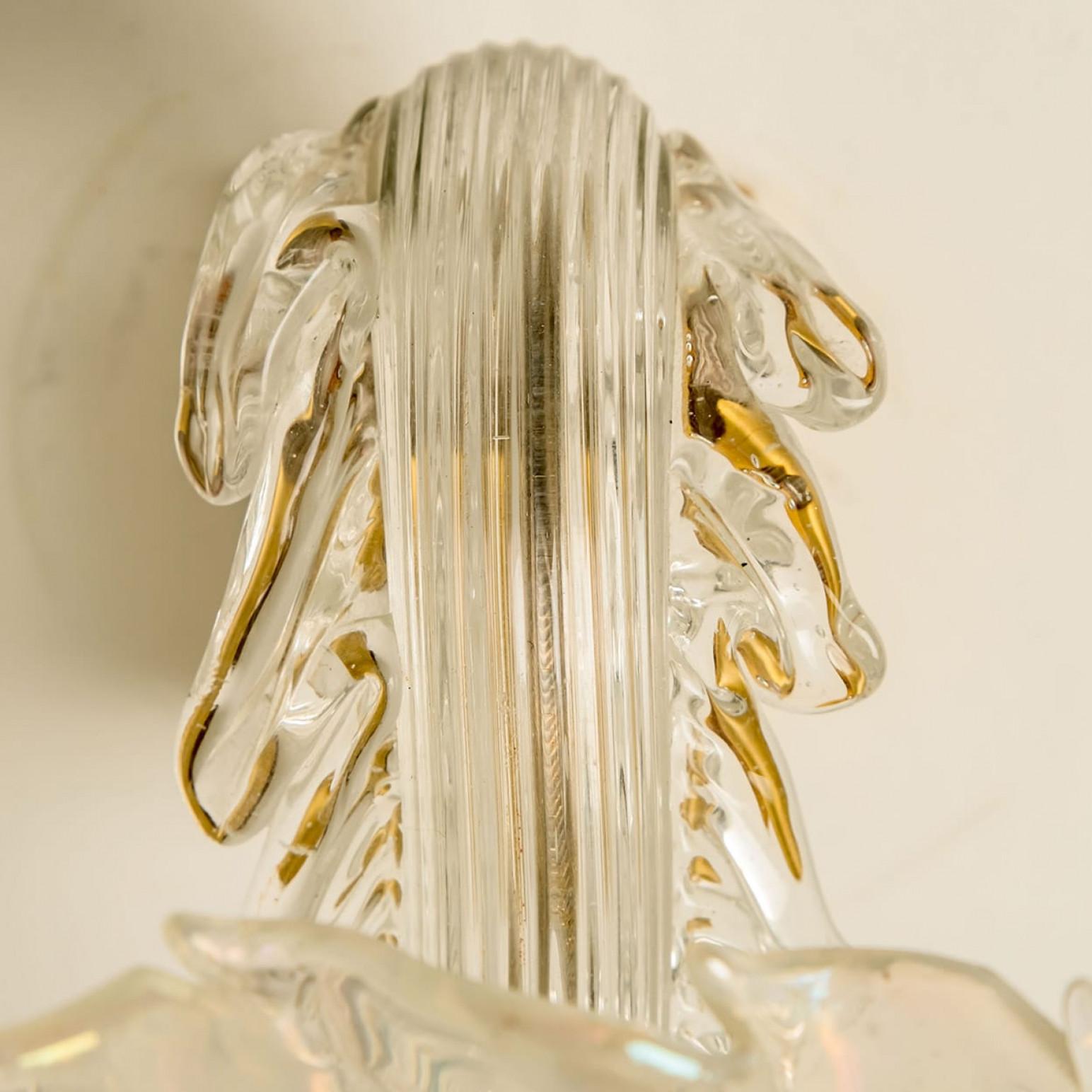 1 des 6 appliques murales avec abat-jour en verre, Seguso, Italie 1960 en vente 2