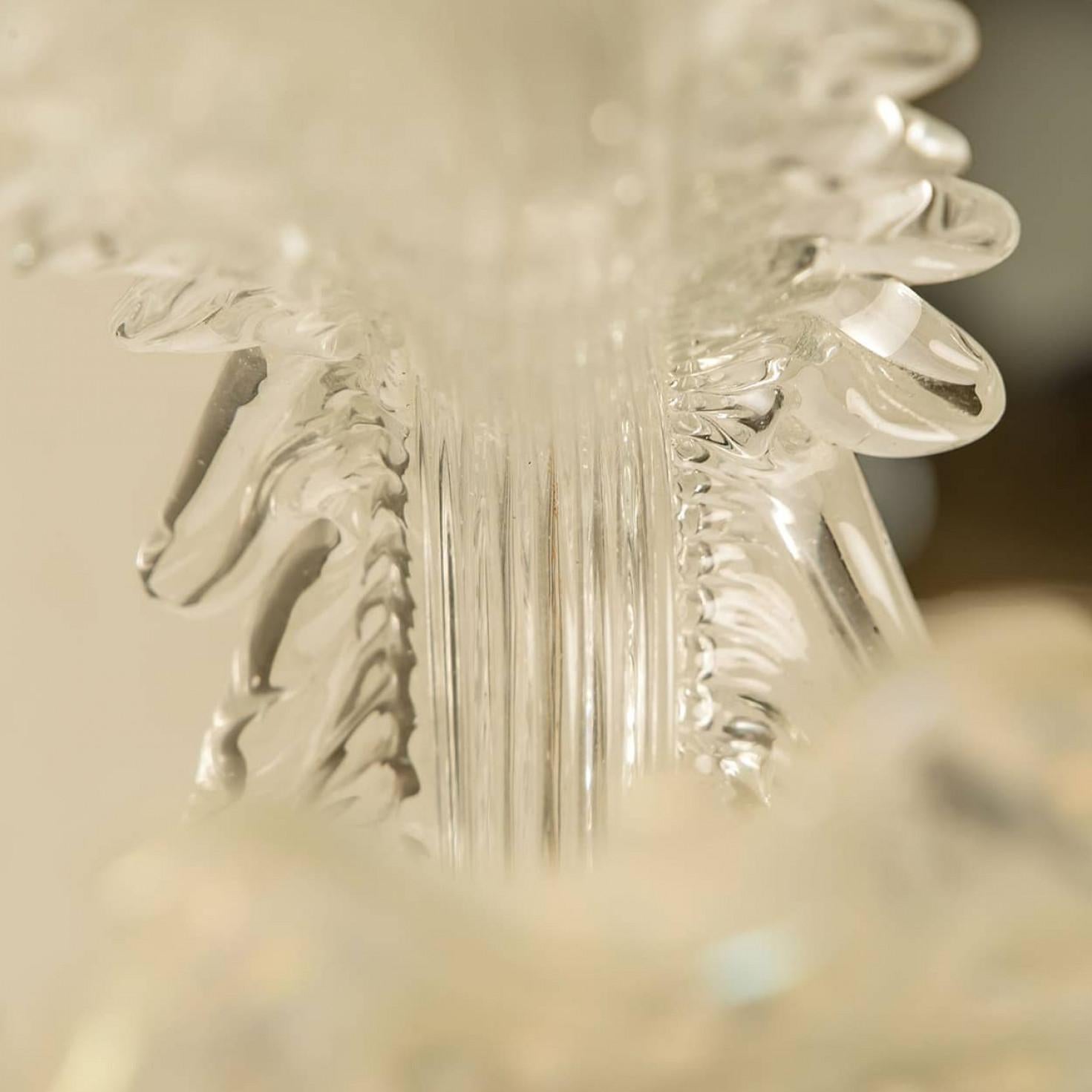 1 des 6 appliques murales avec abat-jour en verre, Seguso, Italie 1960 en vente 3