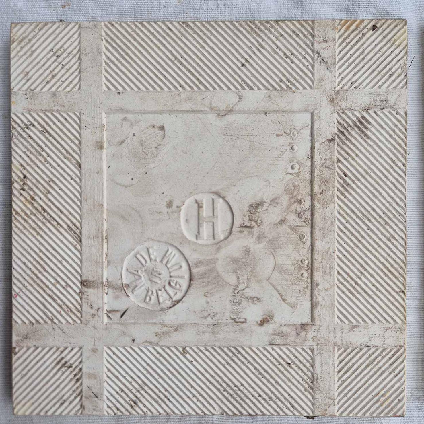 1 of the 63 Art Nouveau Glazed Relief Tiles by Gilliot, circa 1920 For Sale 1