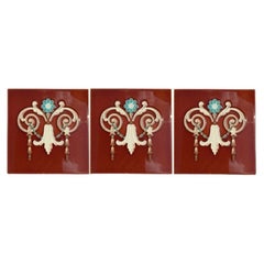 1 of the 67 Art Deco Glazed Relief Tiles by Gilliot, Hemiksem, circa 1920