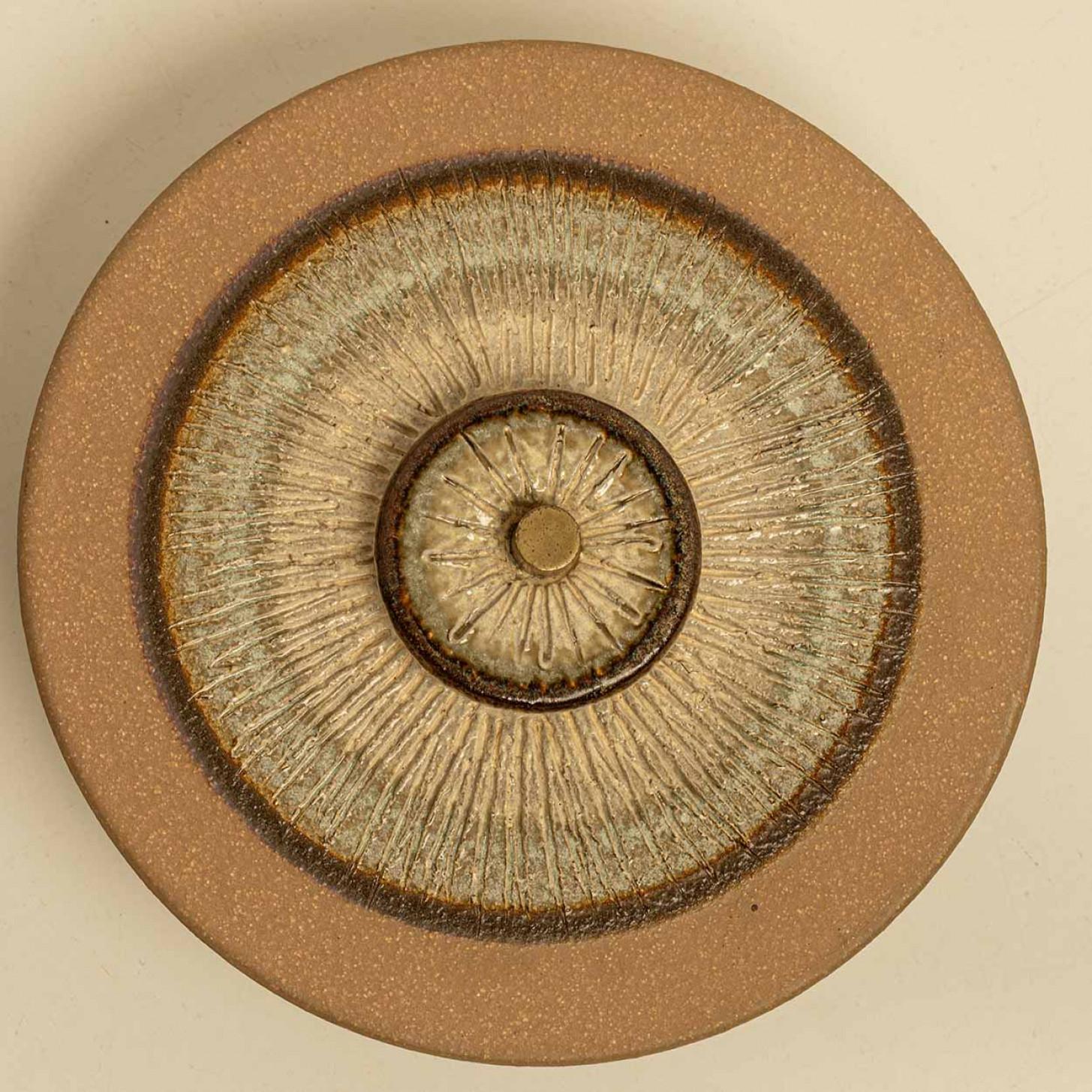1 of the 7 Ceramic Wall Lights in the style of Axella, Denmark 1970 For Sale 1