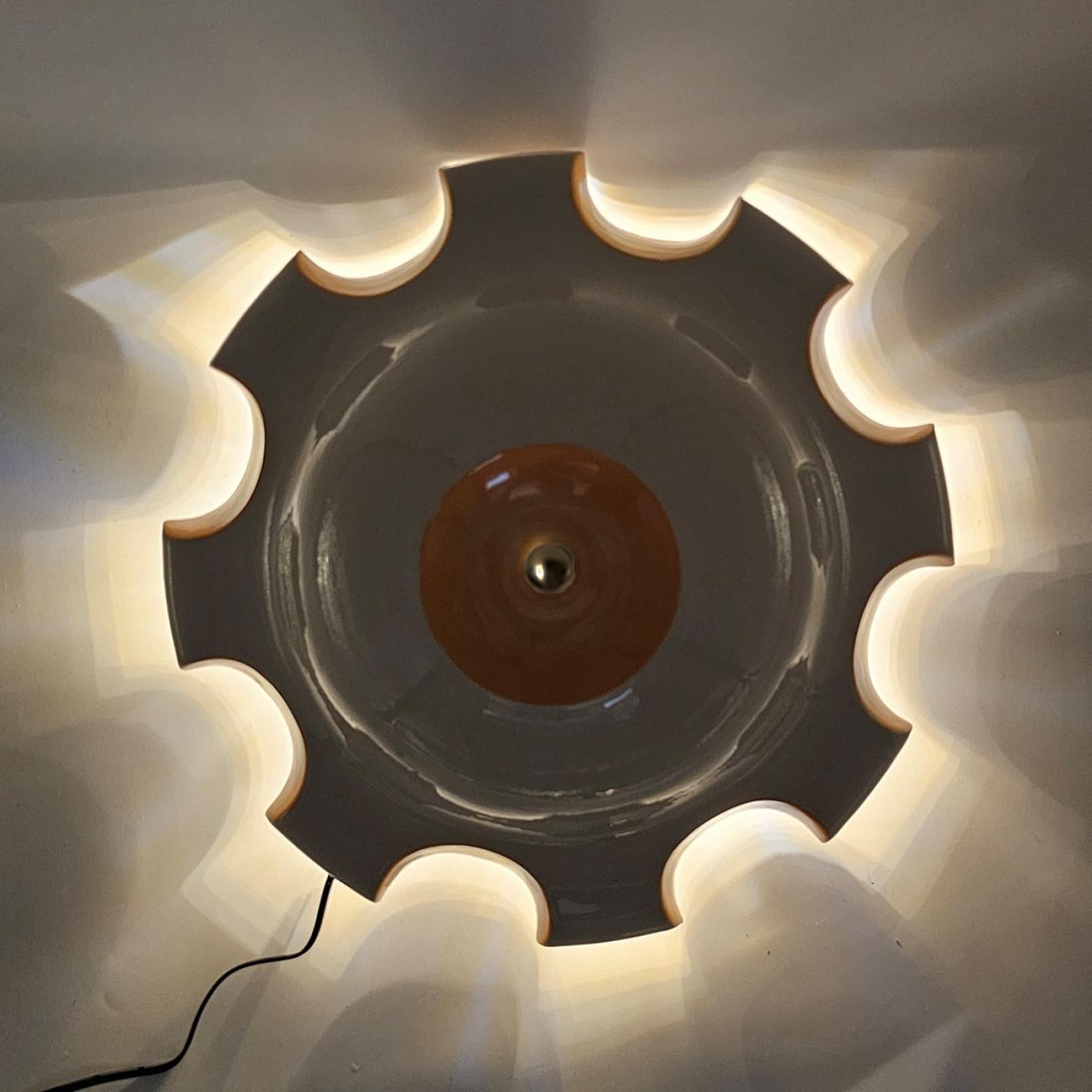 1 de las 7 Lámparas de cerámica de colores, Rosetas de Jeanine Keizer, 1990 Holandés en venta