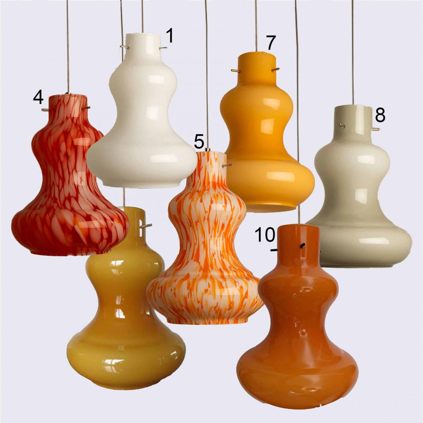 1 des 7 lampes suspendues en verre de Murano par Massimo Vignelli pour Venini, 1960 en vente 9
