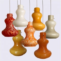 1 of the 7 Murano Glass Pendant Lights by Massimo Vignelli for Venini, 1960