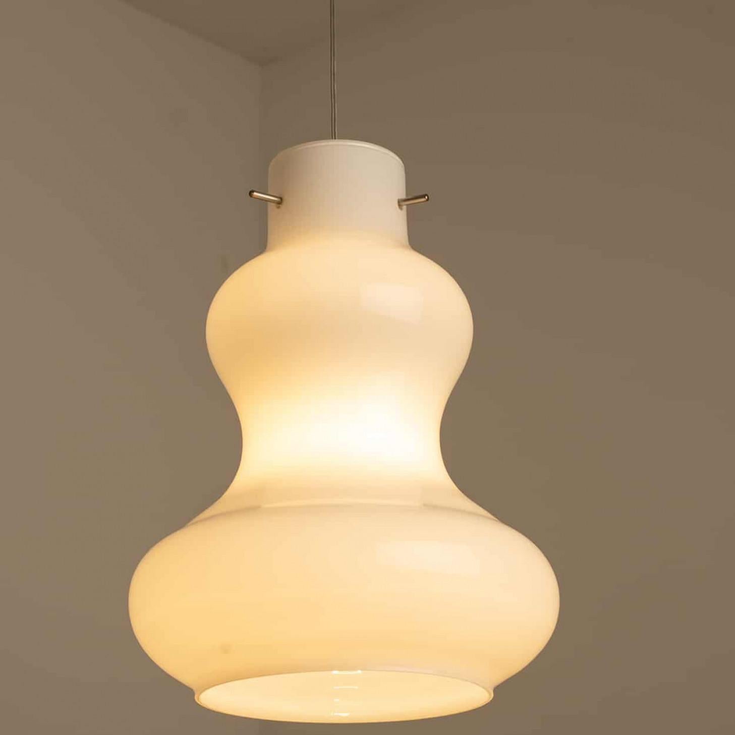 20th Century 1 of the 7 Murano Glass Pendant Lights by Massimo Vignelli for Venini, 1960 For Sale