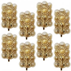 1 Of The 8 Glass Wall Lights Sconces by Helena Tynell for Limburg, 1960