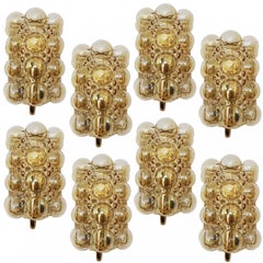 1 Of The 8 Glass Wall Lights Sconces by Helena Tynell for Limburg, 1960