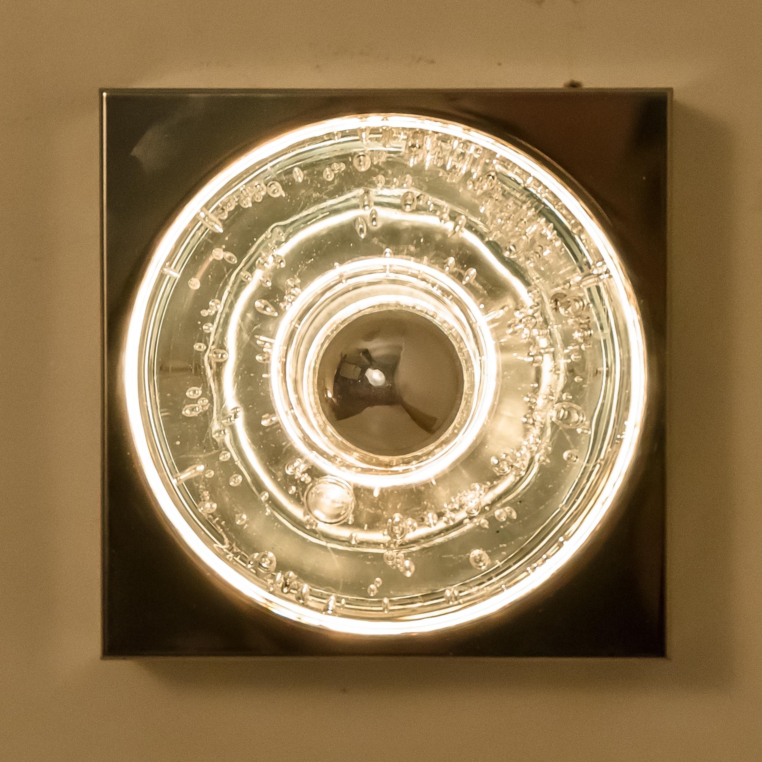1 of the 8 Hand Blown Wall or Ceiling Lights, Doria, 1970 For Sale 8