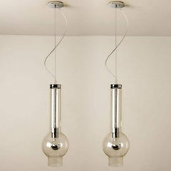 1 of the 8 of Hand Blown Glass Tube Pedant Lights by Staff Lights, 1970s