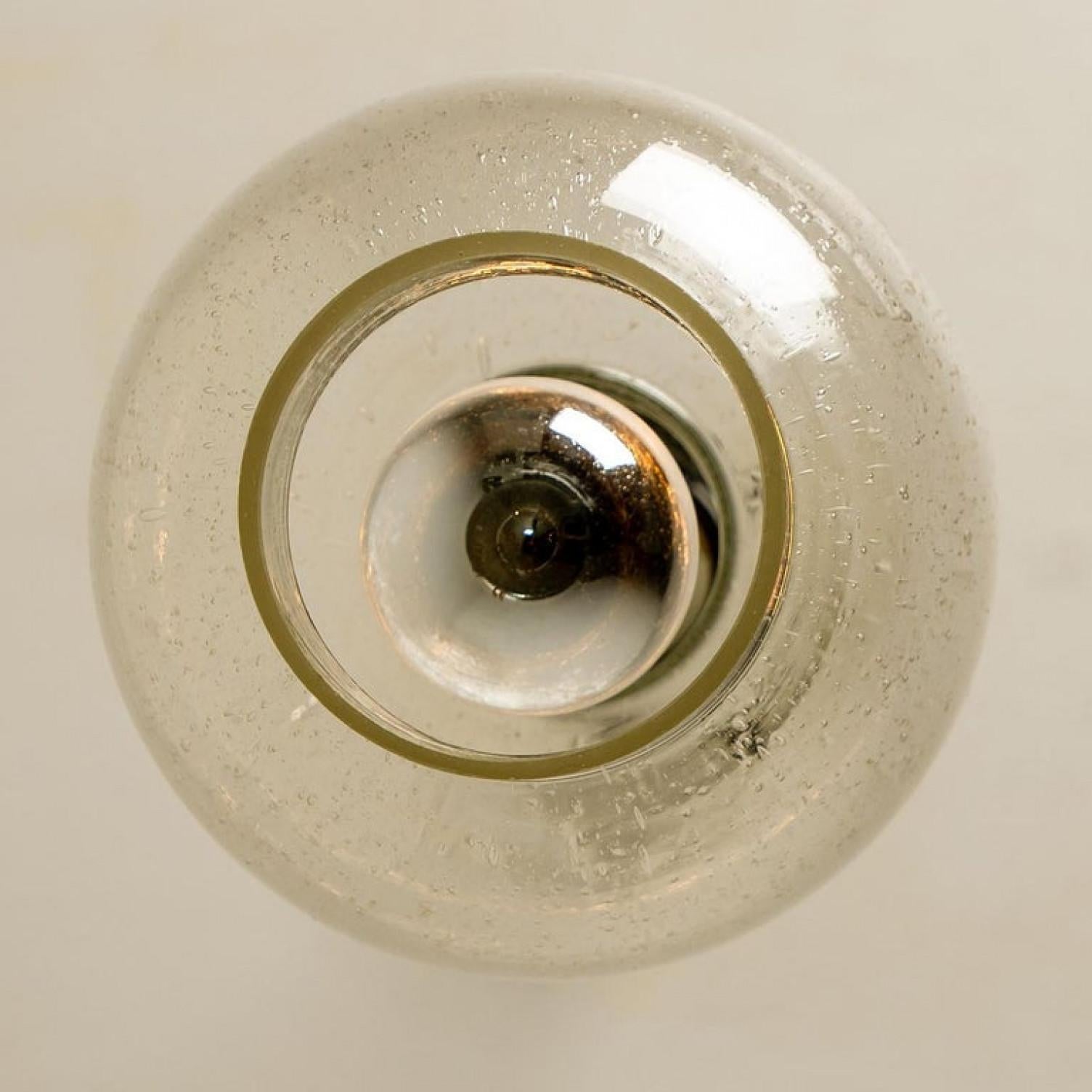 Space Age 1 of the 8 of Hand Blown Glass Tube Pedant Lights by Staff Lights 1970s For Sale