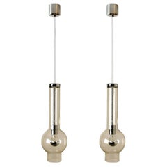 1 of the 8 of Hand Blown Glass Tube Pedant Lights by Staff Lights 1970s