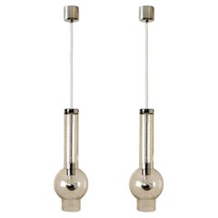 1 of the 8 of Hand Blown Glass Tube Pedant Lights by Staff Lights 1970s