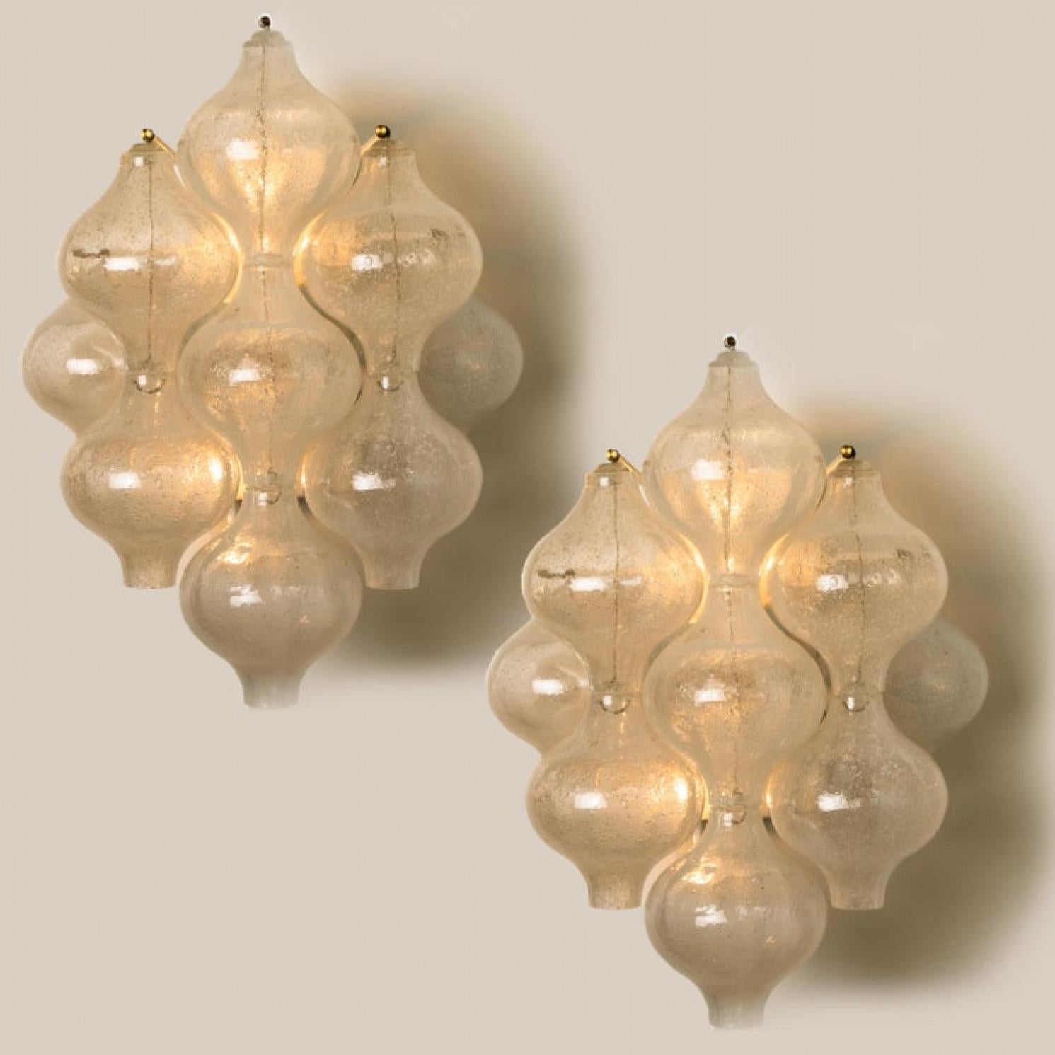 1 of the 8 of Large Tulipan Wall Lamps or Sconces by J.T. Kalmar 'H 21.2', 1960s For Sale 1