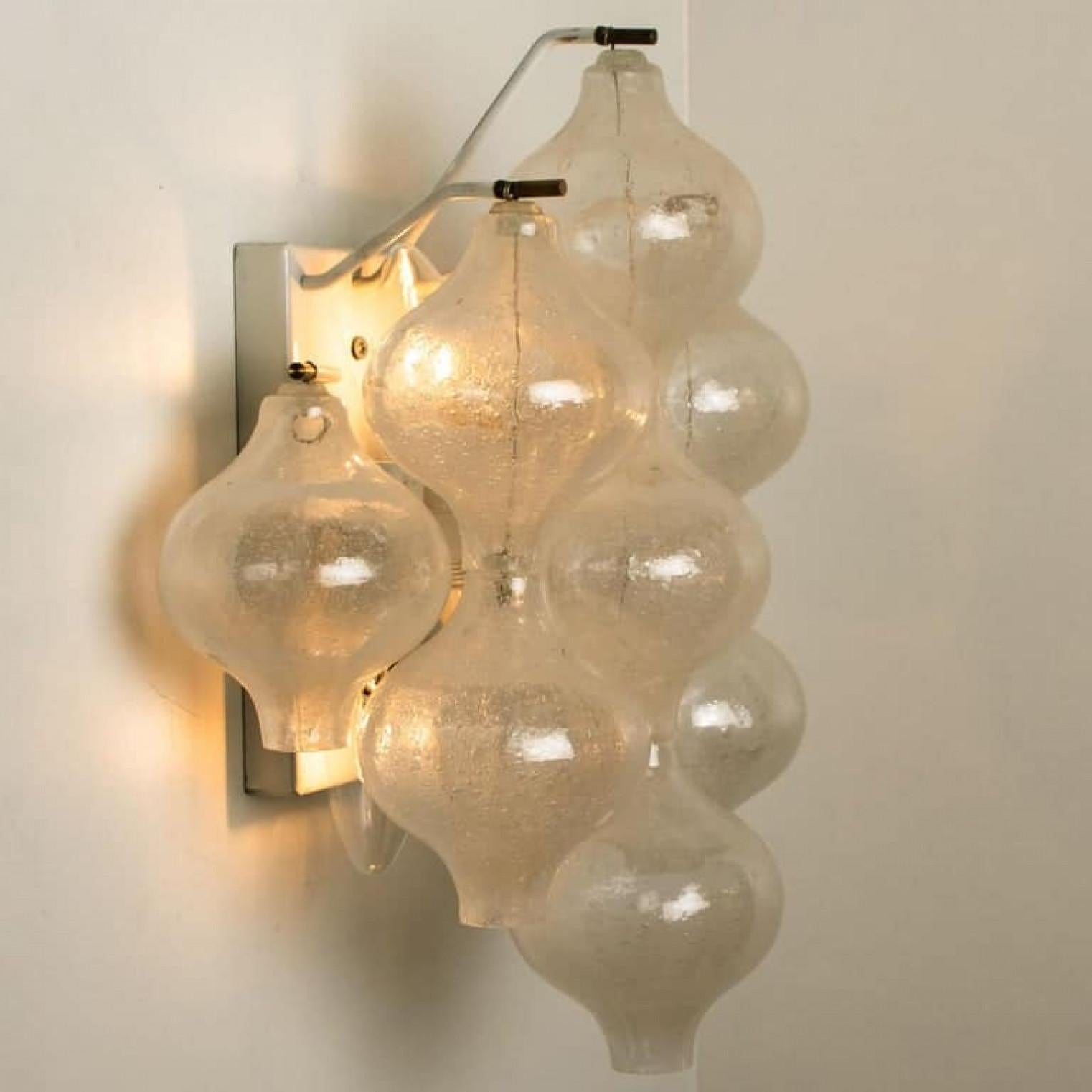 1 de las 8 de Lámparas de pared o apliques Tulipan de J.T. Kalmar 'H 21.2', década de 1960 mediados del siglo XX