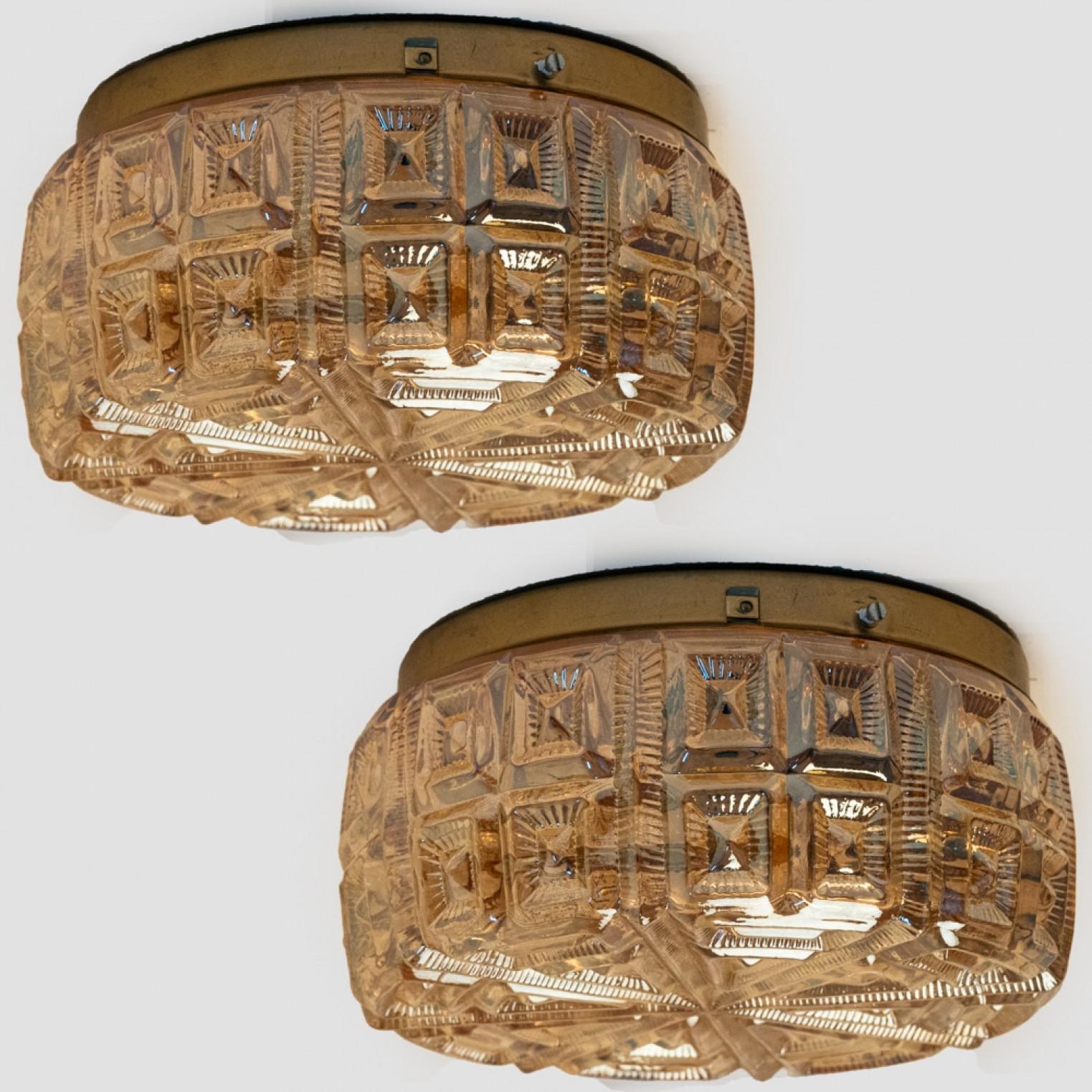 1 of the 8 Round Glass Wall Light/Flush Mount in Style of Tynell, 1960 For Sale 8