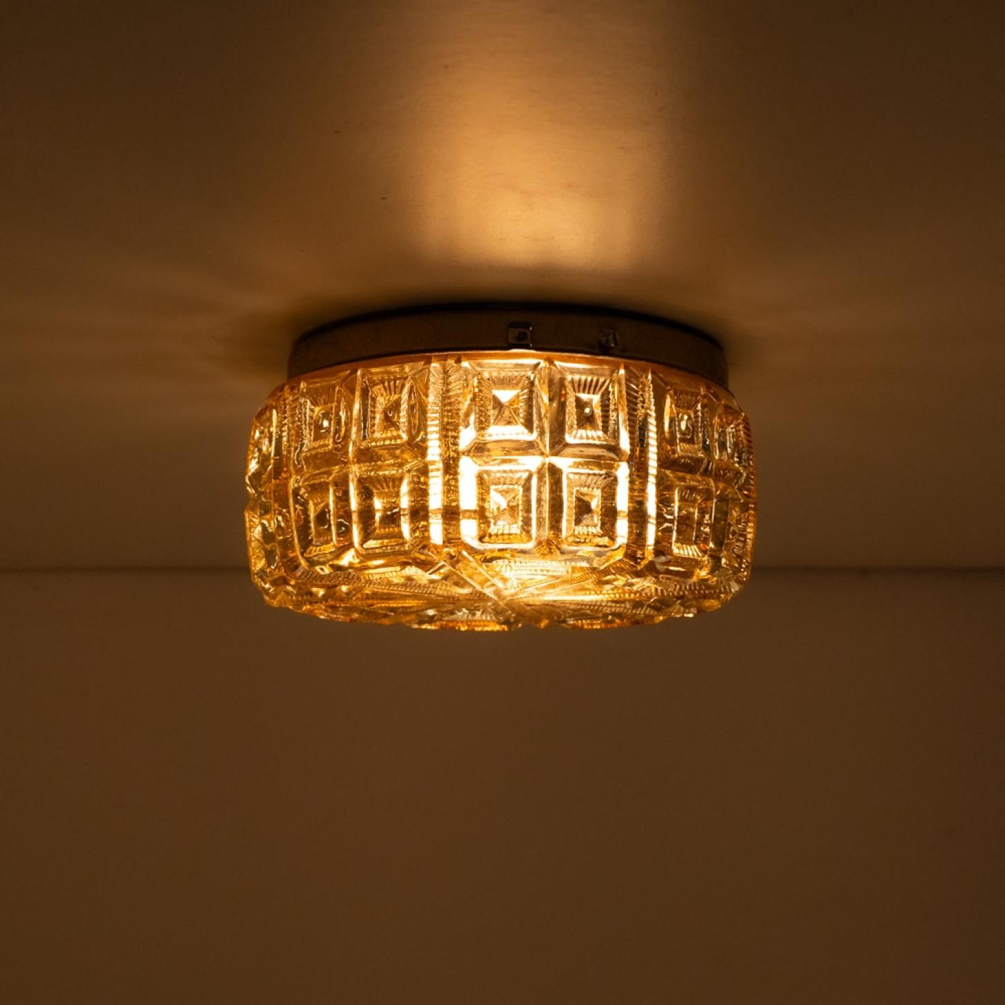 1 of the 8 Round Glass Wall Light/Flush Mount in Style of Tynell, 1960 For Sale 1