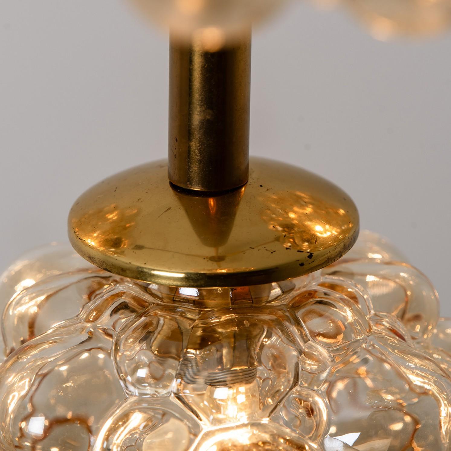 1 of the 8 Small Brass Pedant Lights by Helena Tynell, 1970s For Sale 2