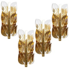 1 of the 8 Wall Lights Model "Florida" by J.T. Kalmar, Vienna, Austria