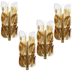 1 of the 8 Wall Lights Model "Florida" by J.T. Kalmar, Vienna, Austria