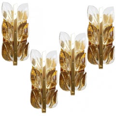 1 of the 8 Wall Lights Model "Florida" by J.T. Kalmar, Vienna, Austria