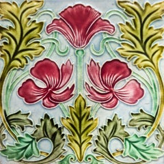 1 de los 90 Azulejos Art Nouveau de Saint Amand, años 30