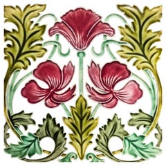 1 des 90 carreaux Art nouveau de Saint Amand, années 1930