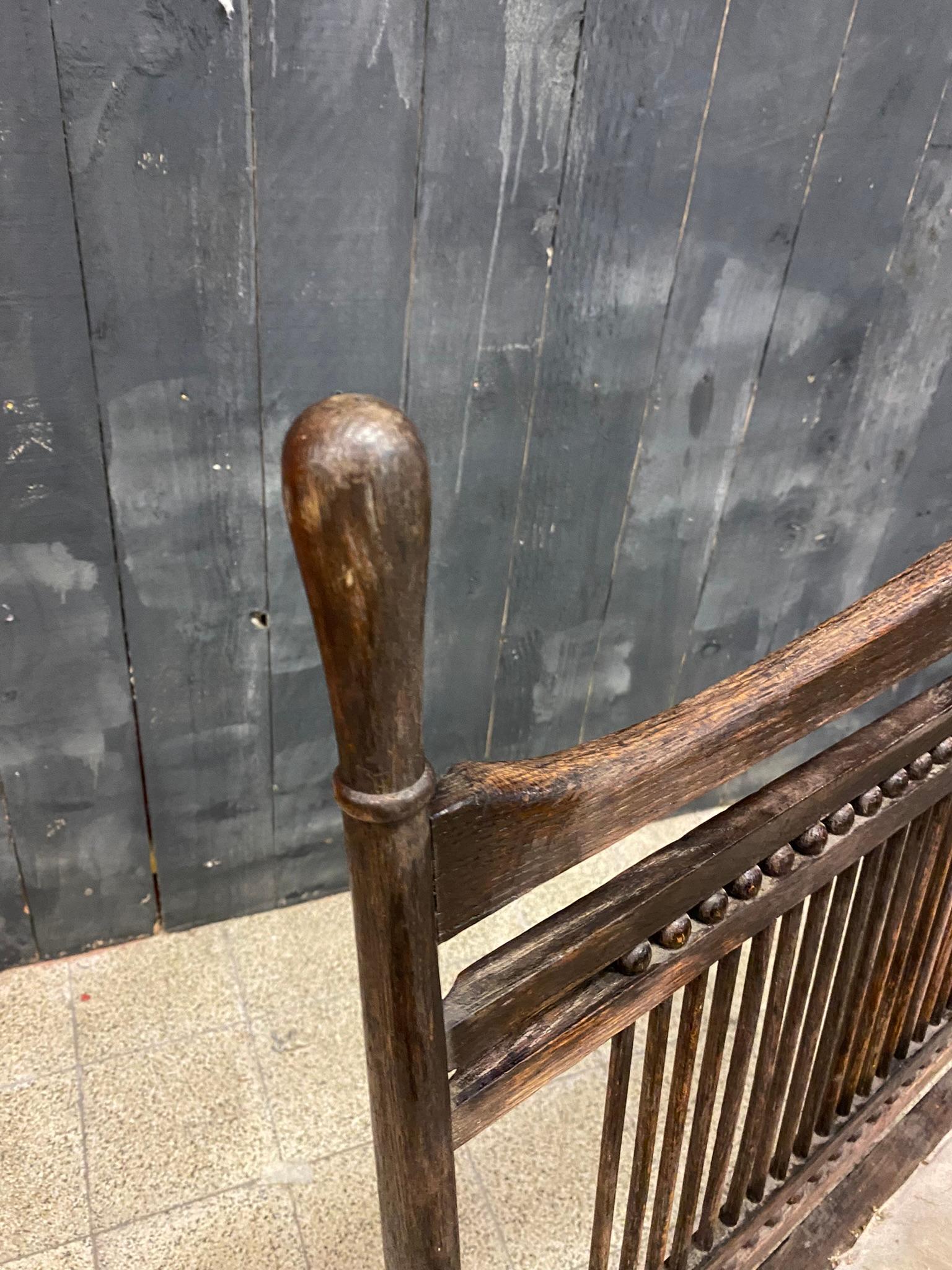 1 Original Bench from the 1900 Period in Oak For Sale 1