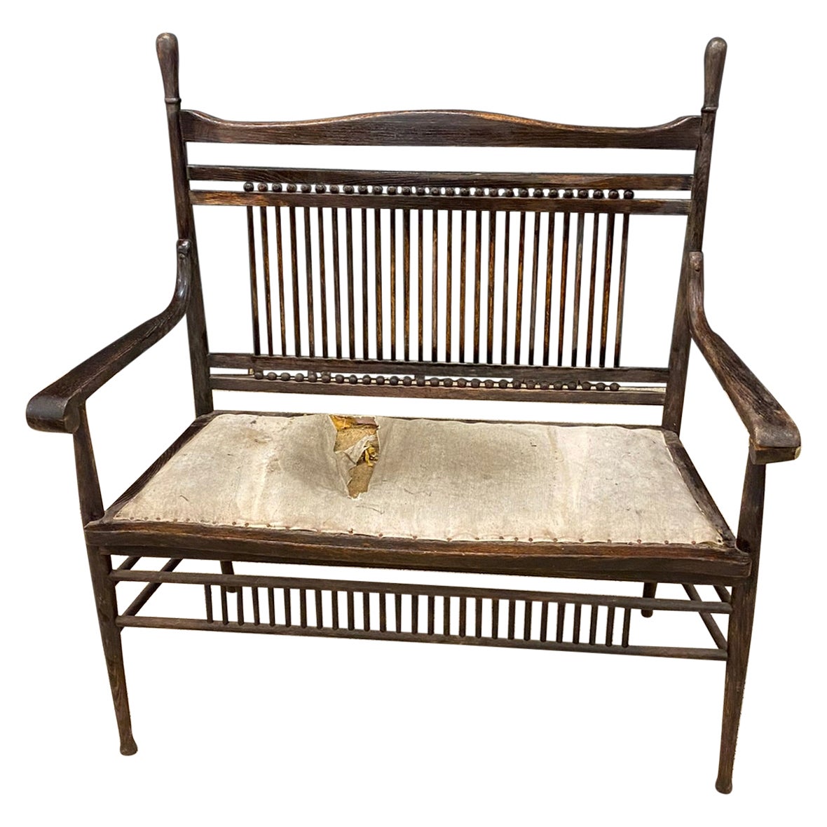 1 Panchina originale del periodo del 1900 in Oak in vendita