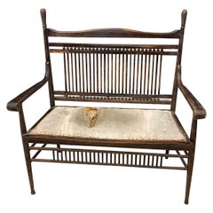 1 Original Bench from the 1900 Period in Oak