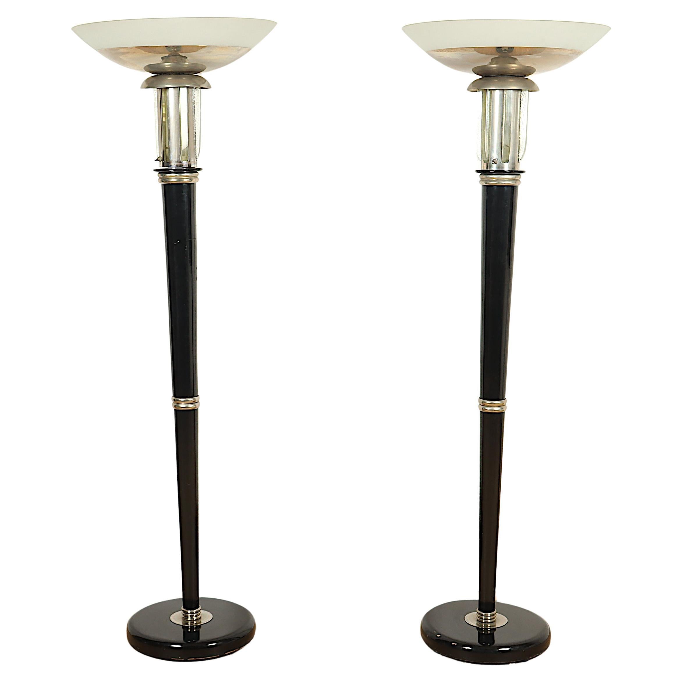 1 Pair of Art Déco Floor Lamps. France 1920s. For Sale