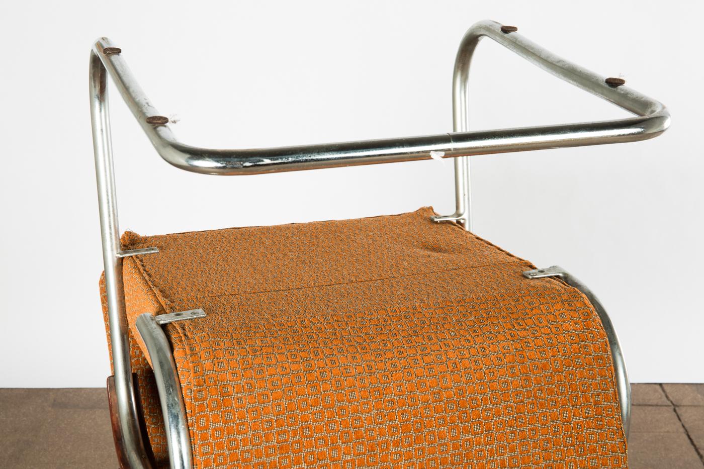 Oggetti in metallo 1 coppia di poltrone Art Déco in tubolare d'acciaio. Francia anni '30. E.Guyot.Thonet Company. in vendita