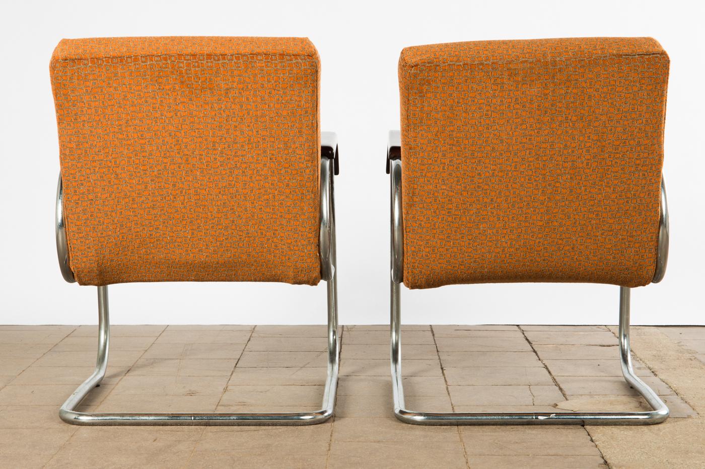 1 coppia di poltrone Art Déco in tubolare d'acciaio. Francia anni '30. E.Guyot.Thonet Company. in vendita 1