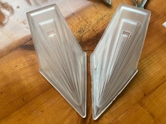 1 coppia di lampade da parete Art Déco francesi di Degué.