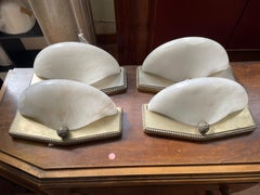 1 Pair of high quality Art Déco Wall lamps. Design J.E.Ruhlmann. France 1920s.