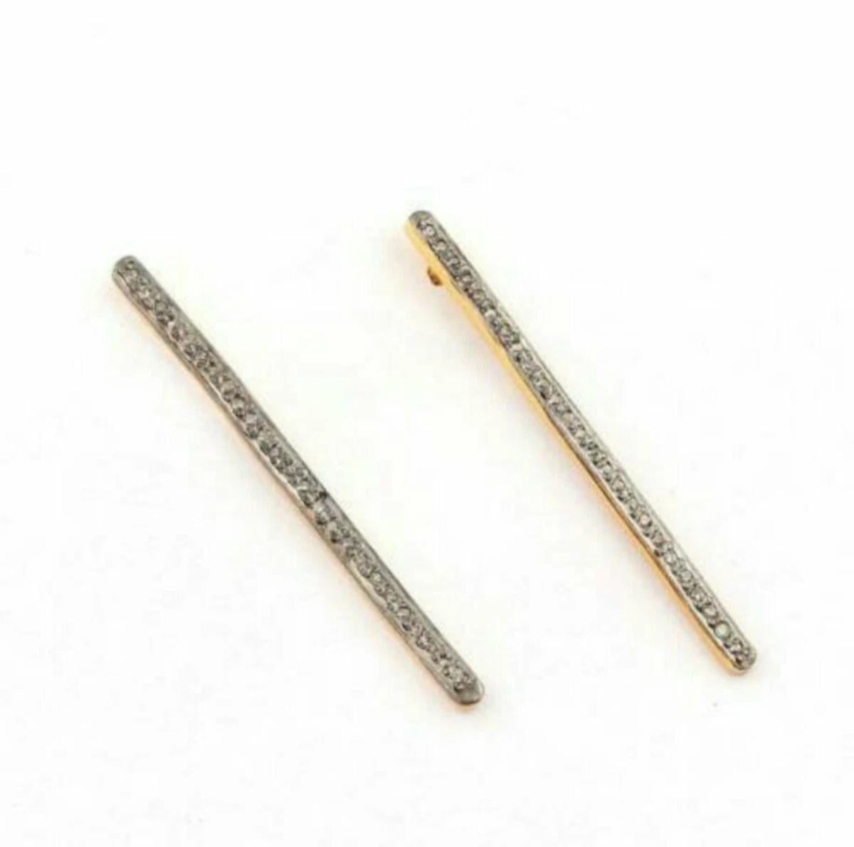 1 Pair Pave Diamond Bar Earring Diamond Earring Women Earring Studs Earring 

Metal
Sterling Silver
Size
35x2mm Approx
Main Stone
Diamond
Closure
Butterfly
Metal Purity
925


A P P R O X TI M E

All items are custom made to order. Our approx time is