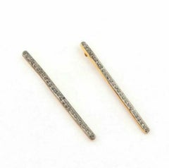 1 Pair Pave Diamond Bar Earring Diamond Earring Women Earring Studs Earring