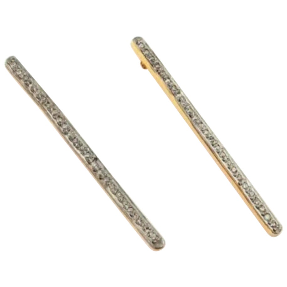 1 Pair Pave Diamond Bar Earring Diamond Earring Women Earring Studs Earring For Sale
