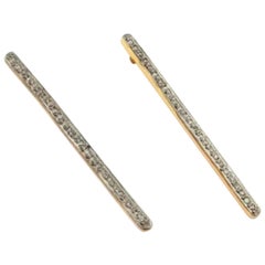 1 Pair Pave Diamond Bar Earring Diamond Earring Women Earring Studs Earring