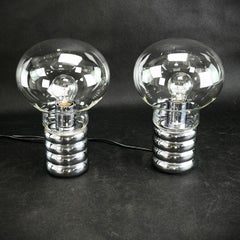 1 Pair Table Lamps "Bulb" by Ingo Maurer for Design M, 1960s