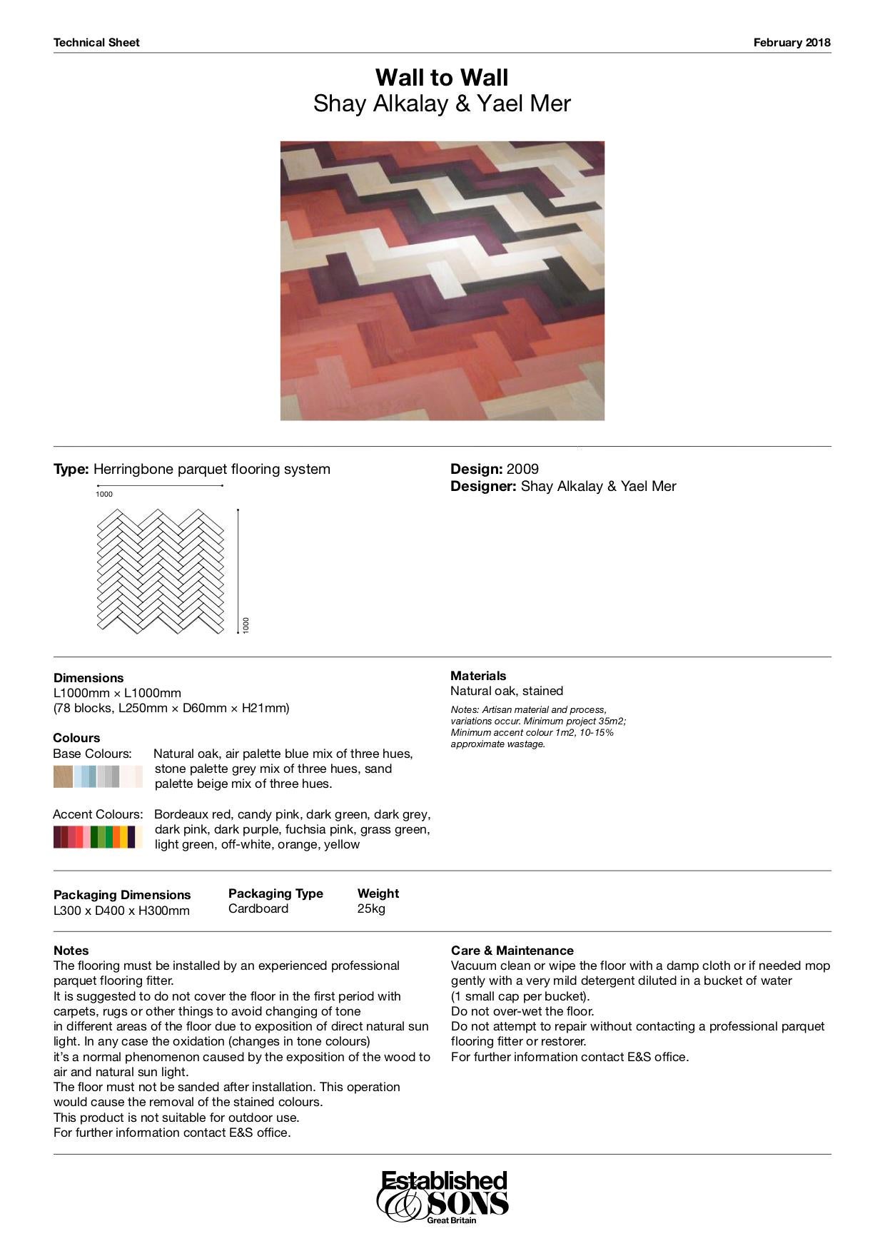 1 Tafel, Wand an Wand, farbiger Boden von Raw Edges für Established & Sons 2