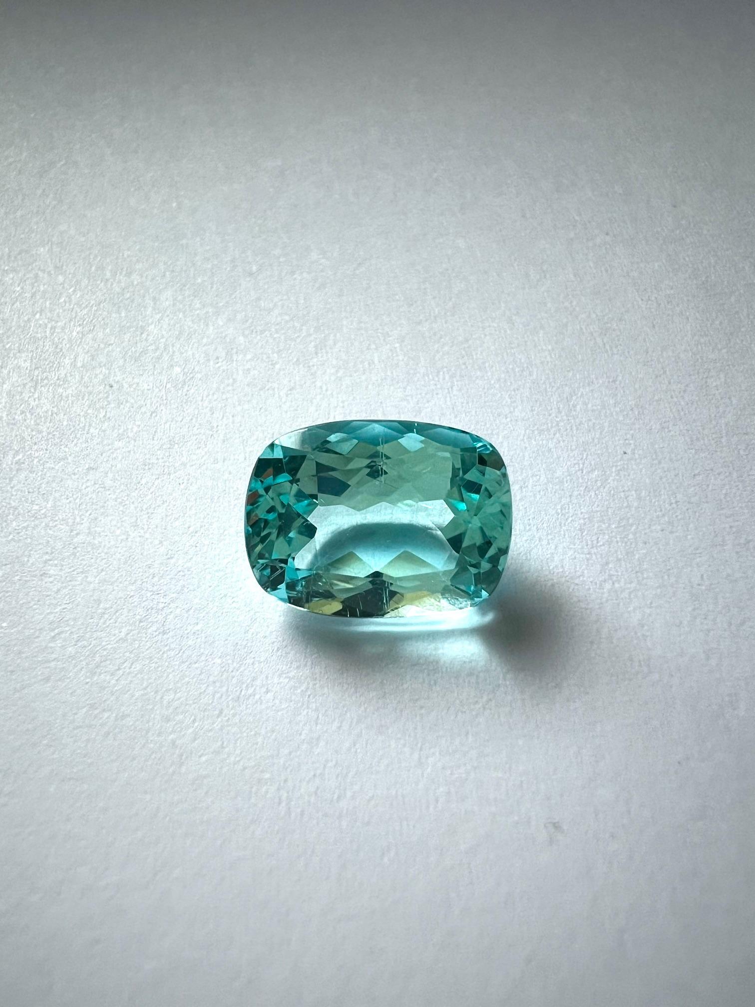 Taglio cuscino 1 Tormalina Paraiba fac. 5,26c forma a cuscino in vendita