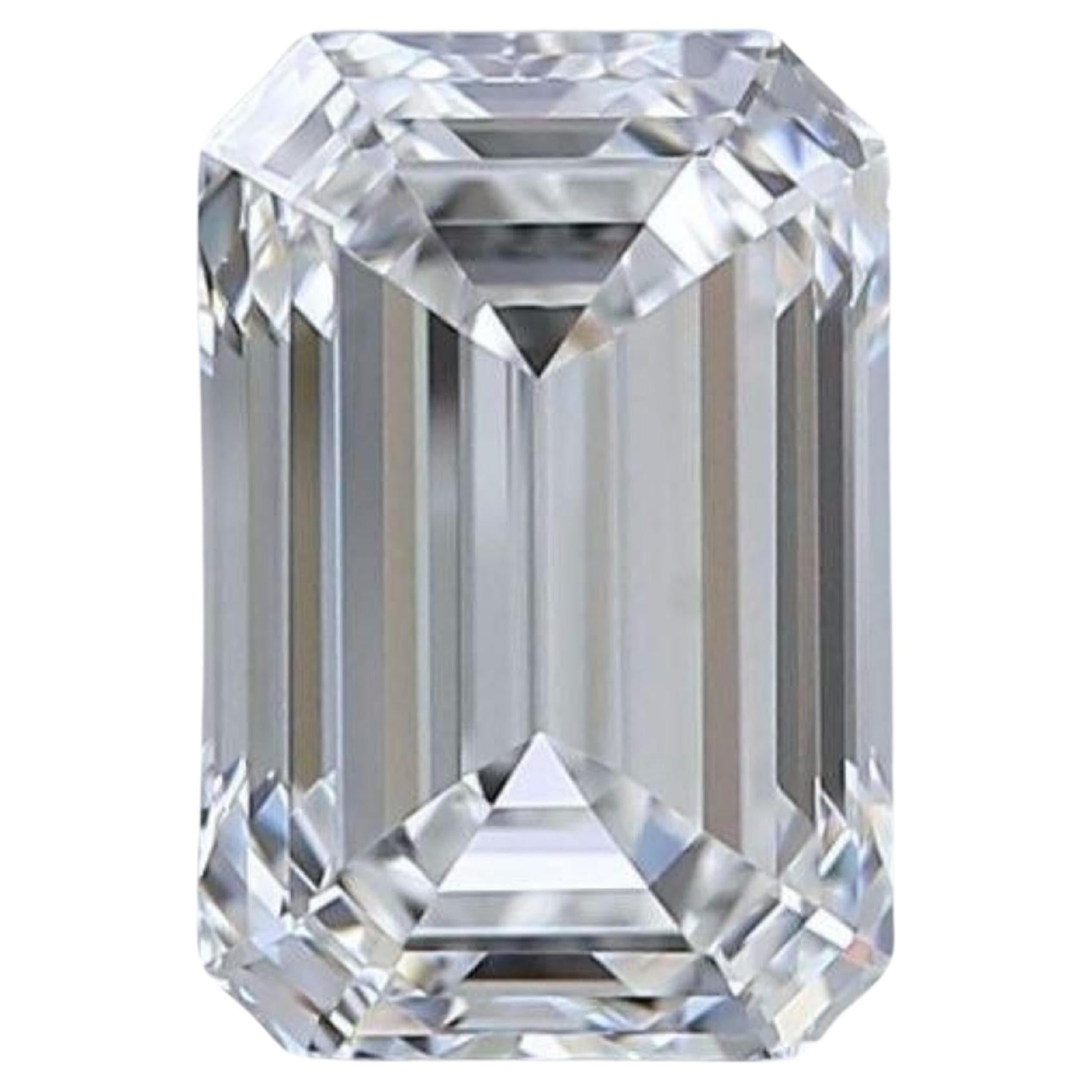 1 pc. Dazzling 1.5 Emerald Cut Natural Diamond For Sale