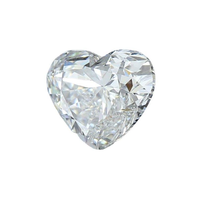 Heart Cut 1 pc Dazzling Heart Brilliant Diamond with 1.00 Carat For Sale