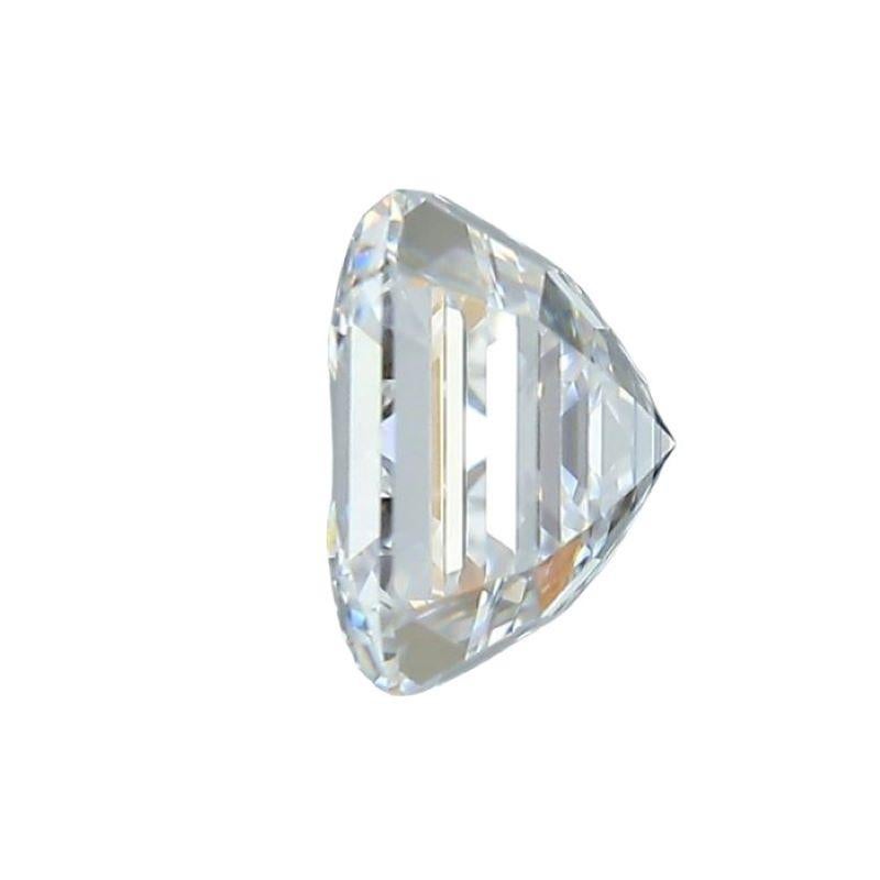 Women's or Men's 1 pc Dazzling Square Emerald Brilliant Diamond in 1.01 Carat For Sale