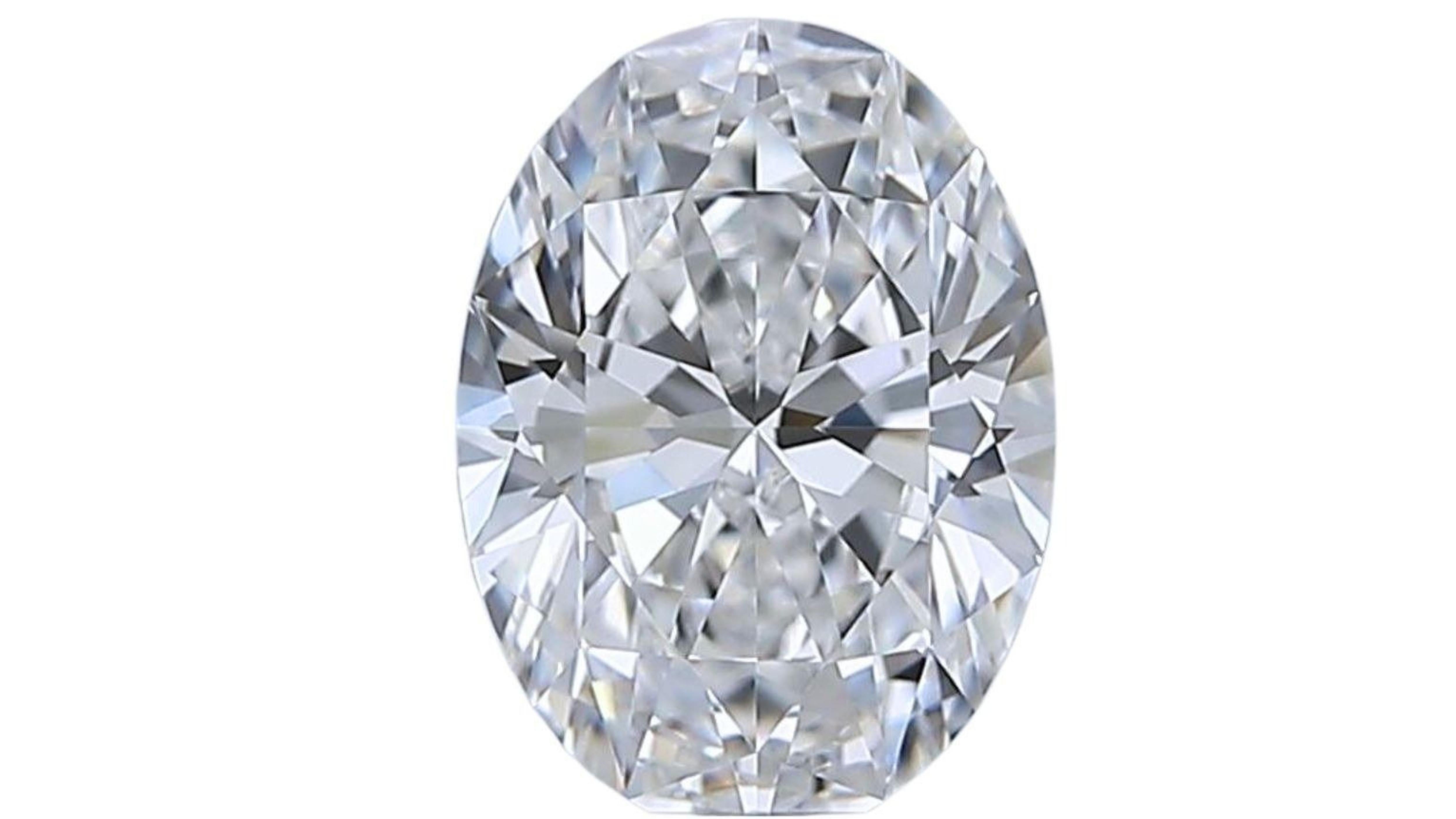 1 pc. Glittering 0.80 Oval Cut Natural Diamond For Sale 2