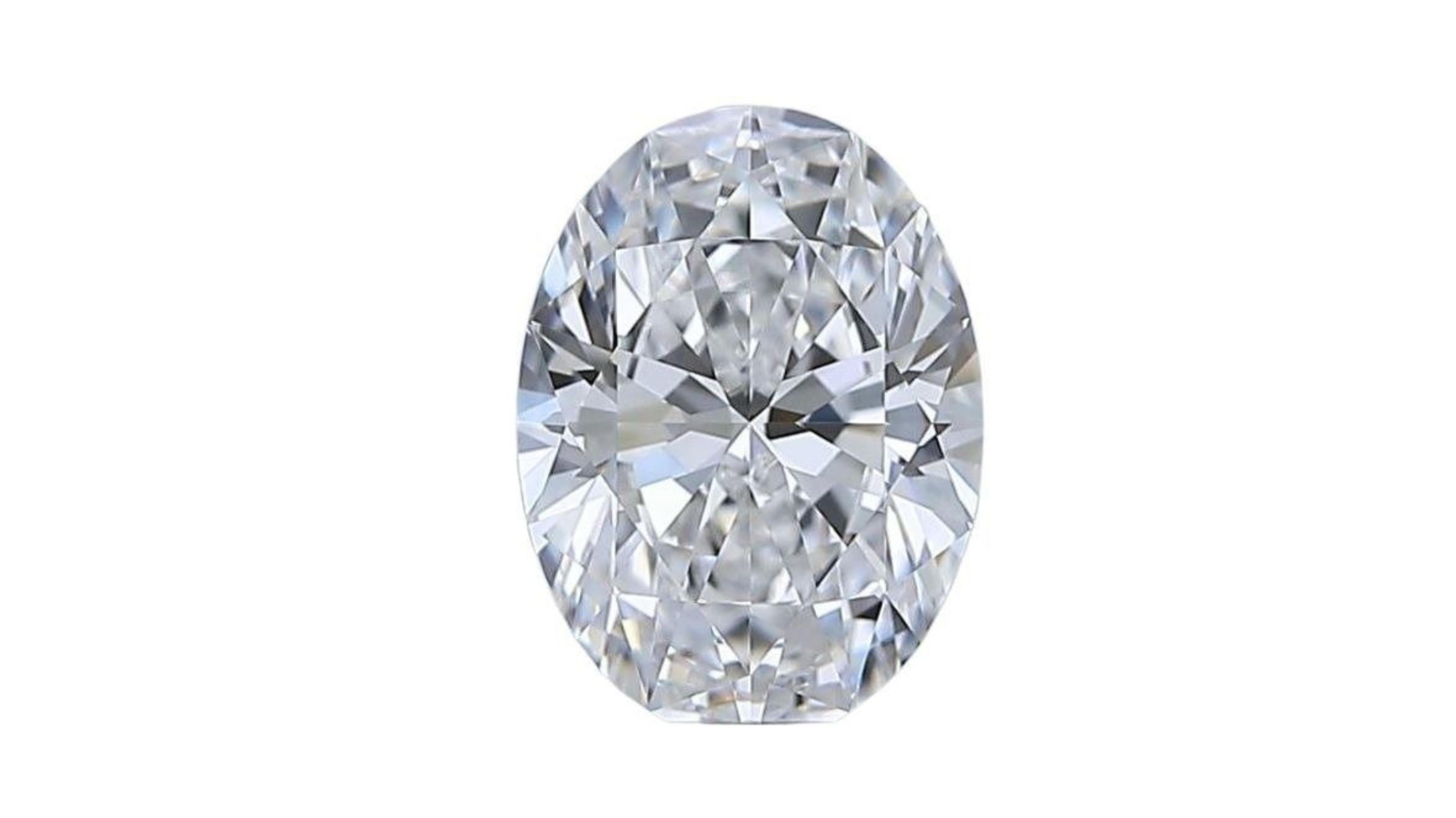 1 pc. Diamant naturel de taille ovale 0,80 scintillant en vente 3