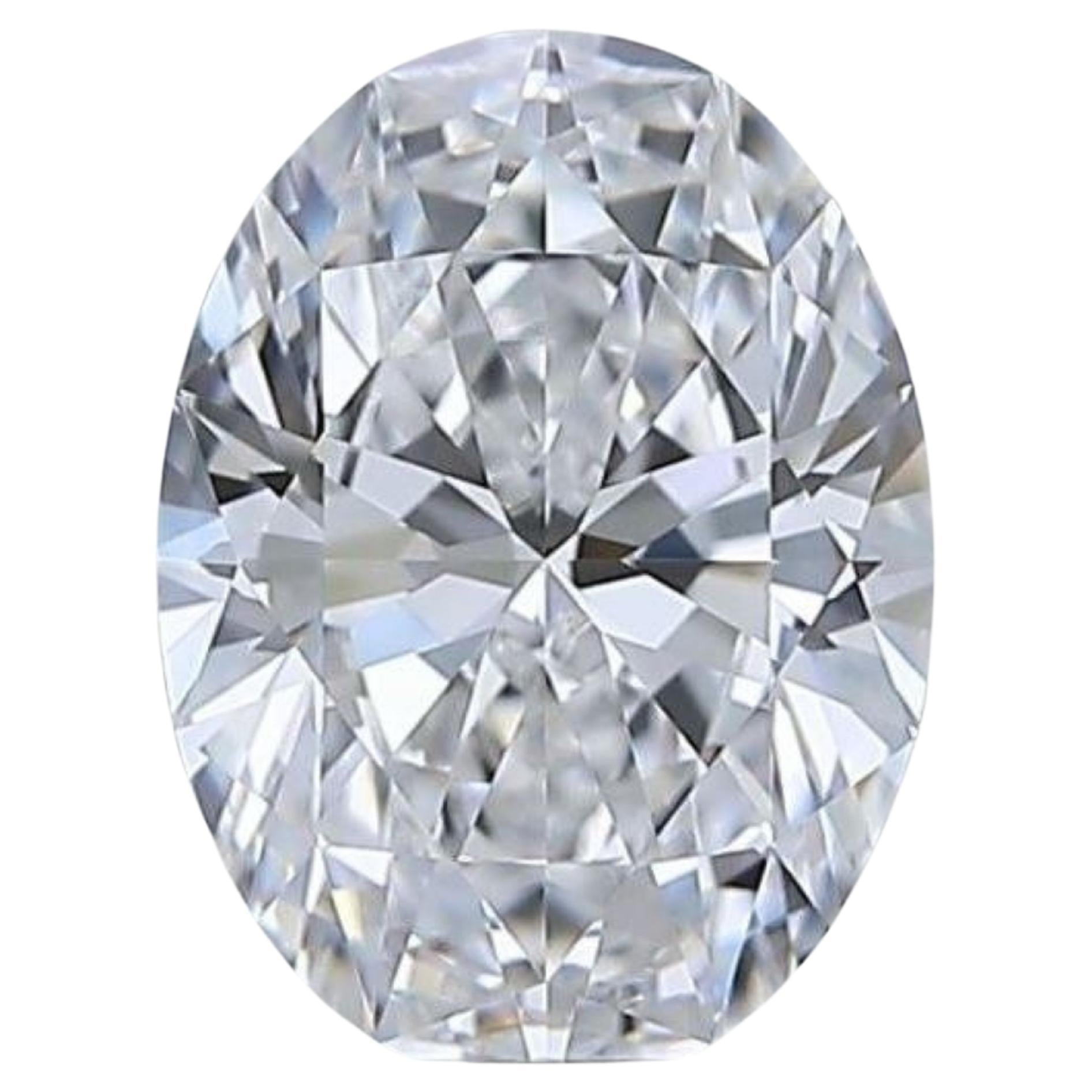 1 pc. Glittering 0.80 Oval Cut Natural Diamond For Sale