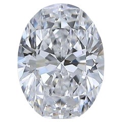 1 pc. Diamant naturel de taille ovale 0,80 scintillant